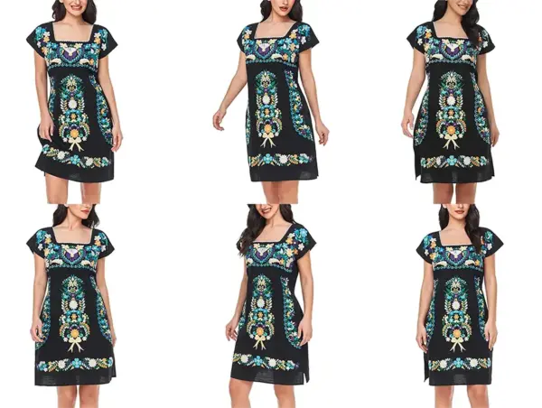 Venta de vestidos bordados mexicanos elegantes 15